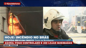 Bombeiro fala sobre incêndio em Shopping no Brás, região central de SP