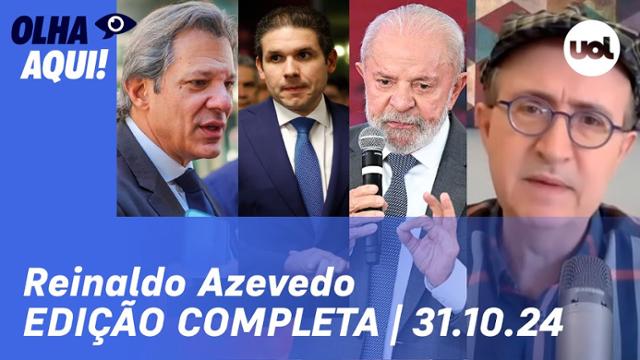 Reinaldo Azevedo: PT teme Lula fora de 2026; Haddad enfrenta resistência; Hugo Motta avança e mais 31/10/24