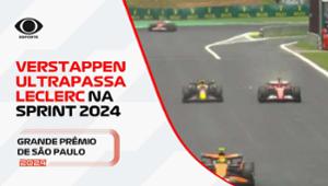 Veja a ultrapassagem de Verstappen em Leclerc na sprint do GP de São Paulo