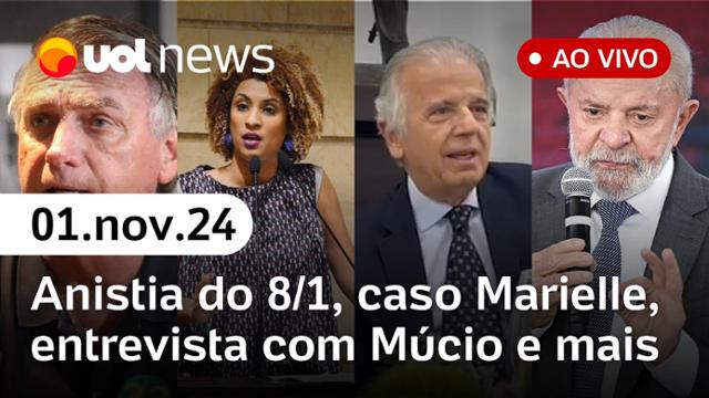 Bolsonaro fala de anistia, MBL tenta formar partido, José Múcio, caso Marielle +  | UOL News 01/11/24