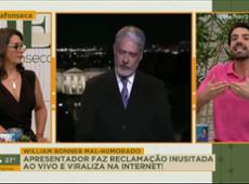 William Bonner mal-humorado? Apresentador faz reclamação ao vivo e viraliza