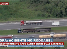 Duas carretas causam acidente no Rodoanel, em SP