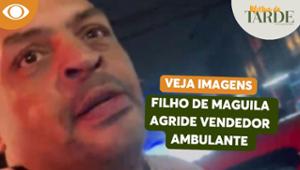 Filho de Maguila agride vendedor ambulante em frente casa de shows