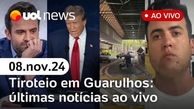 Tiroteio no aeroporto de Guarulhos; Marçal indiciado; Lula minimiza Bolsonaro com Trump | UOL News 08/11/24