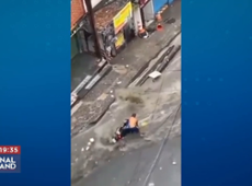 Chuva causa alagamento no RJ e geada chega no Rio Grande do Sul