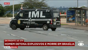 Corpo de homem que explodiu bombas segue em frente ao STF