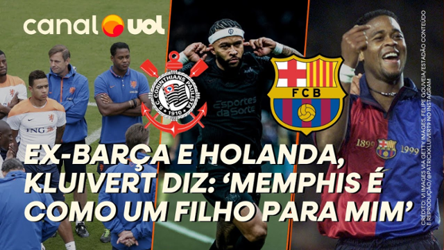 Ídolo do Barcelona, Kluivert diz que Memphis Depay é 'como um filho'