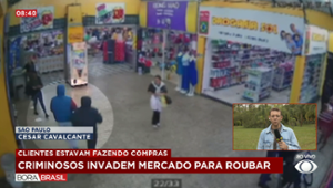 Bandidos armados invadem mercado lotado na Grande São Paulo