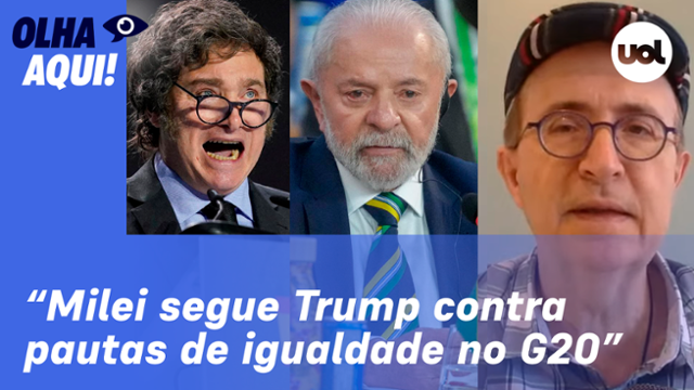 Reinaldo: Milei segue Trump contra pautas no G20 e Argentina vira ponta de lança da extrema direita