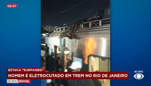 Homem é eletrocutado enquanto "surfava" em trem no RJ