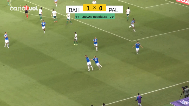 Bahia 1 X 0 Palmeiras _ Goool!Luciano Rodríguez