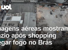 Incêndio no Brás: Imagens aéreas mostram vazio após shopping ser demolido