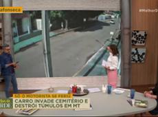 SUSTO! Carro invade cemitério e destrói túmulos em MT | Melhor da Tarde