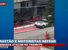 Arrastão termina com tiros e motoristas reféns no RJ