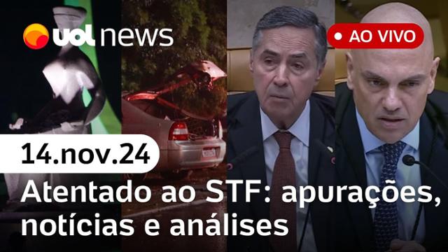 Atentado com bombas ao STF: Moraes era alvo; ministros condenam e futuro de anistia 8/1 | UOL News 14/11/24