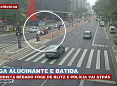 Motorista bêbado foge de blitz, mas polícia vai atrás