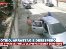 Arrastão e tiros: família é assaltada na porta de casa