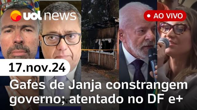 Janja e Elon Musk: gafes constrangem governo no G20; Biden no Brasil, atentado no STF e+ | UOL News 17/11/24