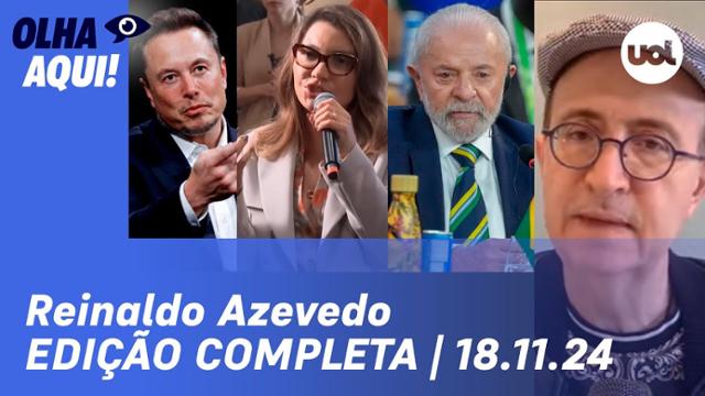 Reinaldo: Janja xinga Musk e dono do X ironiza; Discurso do Lula no G20; Atentado em Brasília 18/11/24