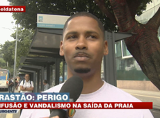 Rio de Janeiro tem confusão e vandalismo na saída da praia