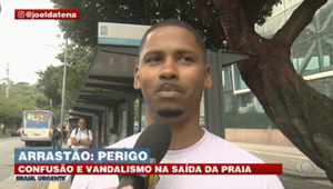 Rio de Janeiro tem confusão e vandalismo na saída da praia