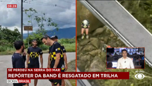 Repórter da Band é resgatado em trilha no litoral de SP