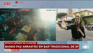 Criminosos encapuzados fazem arrastão em bar tradicional de São Paulo