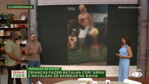 Crianças fazem batalha com arma e navalhas na Bahia | Melhor da Tarde