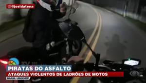 Piratas do asfalto atacam motociclistas com arma na cara