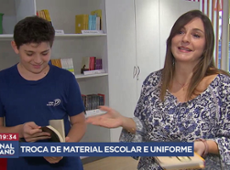 Escolas incentivam a troca de livros e uniforme