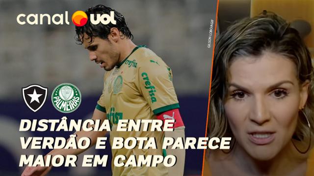 Diferença entre Botafogo e Palmeiras parece maior dentro de campo, diz Alicia