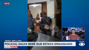 Policial salva bebê de engasgamento no interior de SP