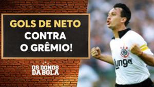 Craque! Veja os gols de Neto nos confrontos entre Corinthians x Grêmio!