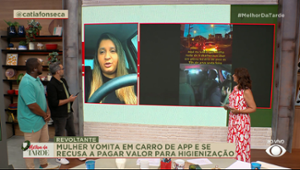 REVOLTANTE! Mulher vomita em carro de APP e se recusa a pagar higienização