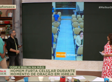 Homem furta celular durante momento de oração em igreja | Melhor da Tarde