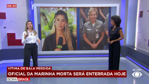 Oficial da marinha vítima de bala perdida é enterrada no RJ