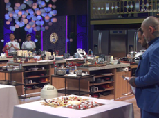 Cesar faz representação de um cérebro no MasterChef Confeitaria