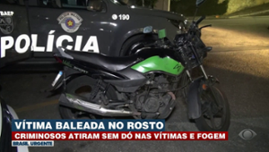 Vítima leva tiro no rosto em tentativa de assalto