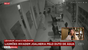 Ladrões invadem joalheria pelo duto de água em shopping no RJ