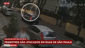 Gangue da bicicleta ataca pedestres em ruas de SP