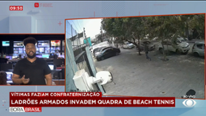 Ladrões armados fazem arrastão em quadra de beach tennis em SP