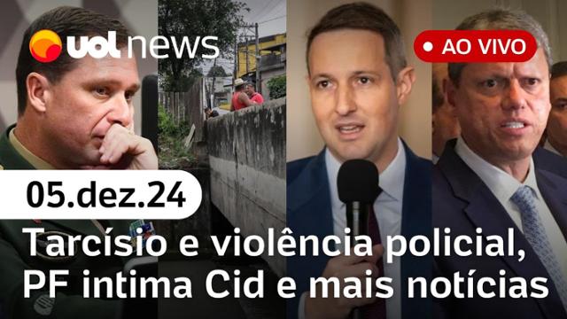 Tarcísio recua sobre câmeras de PM; PF intima Mauro Cid de novo e mais notícias | UOL News 05/12/24