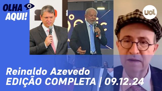 Reinaldo: Barroso obriga Tarcísio a manter modelo de gravação; Lula prepara reforma ministerial 09/12/24