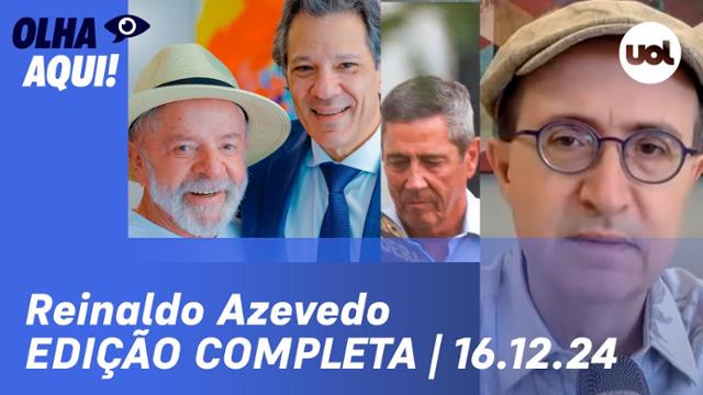 Reinaldo: Lula recebe Haddad após alta; Exército se afasta de Braga Netto; Tarcísio fala em 2026 e+ 16/12/24