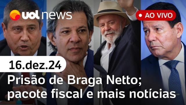 Braga Netto preso pressiona PGR contra Bolsonaro; Mourão reconhece plano de golpe | UOL News 16/12/24