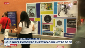 Heitor Villa-Lobos é homenageado na estação Pinheiros do metrô em SP