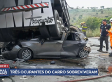 Tragédia em MG: três ocupantes de carro esmagado sobreviveram