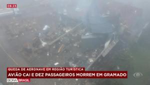 Queda de avião destrói loja, pousada e outros imóveis em Gramado