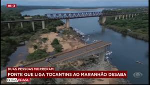 Ponte que liga Tocantins ao Maranhão desaba; duas pessoas morreram