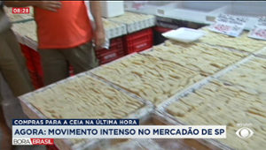 SP: Mercadão tem movimento intenso na véspera de natal